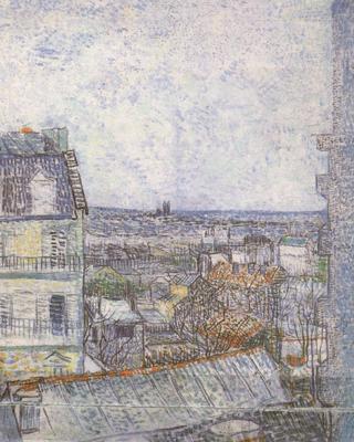 Vincent Van Gogh View of Paris from Vincent's Room in the Rue Lepic (nn04)